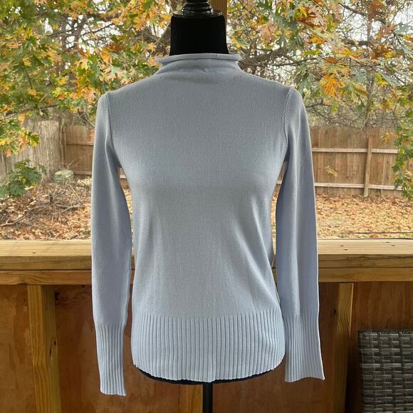 French Connection Babysoft High Neck Sweater Light Blue Size S - Picture 2 of 9